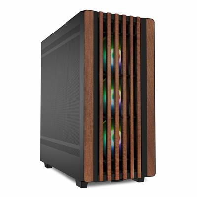 Sharkoon REBEL C70M RGB Full Tower Zwart, Hout