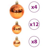 VidaXL Kerstballen 100 st 3/4/6 cm bruin - thumbnail