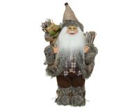 Kerstman polyester l25b15h30 cm bruin Decoris - Decoris - thumbnail