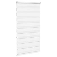 VidaXL Zebra rolgordijn 75x150 cm stofbreedte 70,9 cm polyester wit - thumbnail