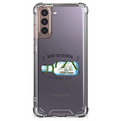 Samsung Galaxy S21 Plus Stevig | Bumper Hoesje | Boho Bottle