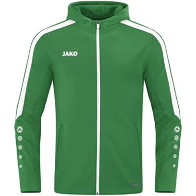 JAKO 6823K Jas Met Kap Power Kids - Sportgroen - 152