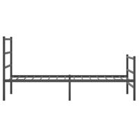 Bedframe met hoofd- en voeteneindemetaal zwart 90x190 cm - thumbnail