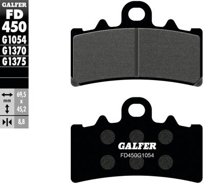 GALFER remblokken "fd450" brake pad fd450 g1054 organic standard