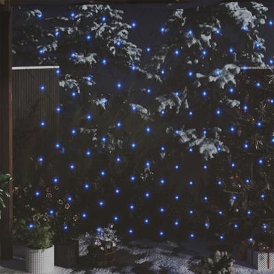 VidaXL Kerstnetverlichting 306 led's binnen en buiten 3x3 m blauw