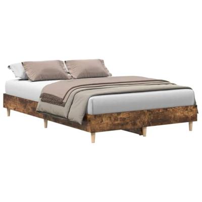 Bedframe zonder matras 140x190 cm spaanplaat gerookt eiken