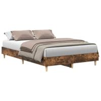 Bedframe zonder matras 140x190 cm spaanplaat gerookt eiken - thumbnail