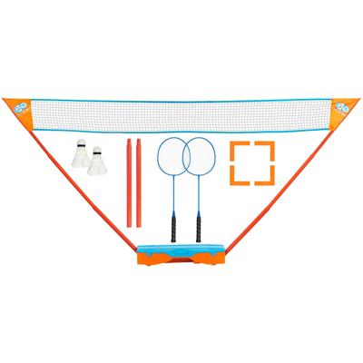 Get & Go Instant Badmintonspeelset blauw en oranje Get & Go Instant Badmintonspeelset blauw en oranje