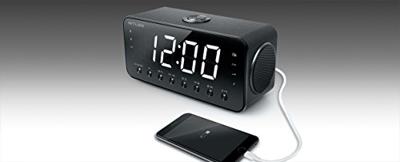 Muse M-192CR wekker, USB, matzwart