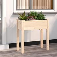 Plantenbak met voering 71x37x76 cm massief vurenhout - thumbnail