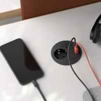 Bachmann 938.203 Bureaustekkerdoos Zwart - thumbnail