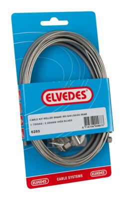 Elvedes Rollerbrake kabelkit br-im85/81/55/45 1700mm / 2250mm rvs - zilver (op kaart)