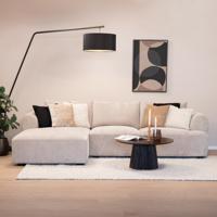 Sohome 2,5-zits Loungebank 'Richard' Links, Chenille, kleur Zand - thumbnail