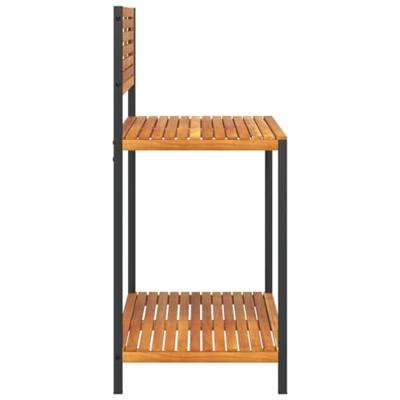 Tuinwerktafel 90x50x110 cm massief acaciahout en staal