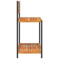 Tuinwerktafel 90x50x110 cm massief acaciahout en staal - thumbnail