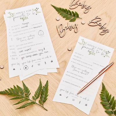 Ginger Ray invulkaarten babyshower set van 10 | 20 stuks