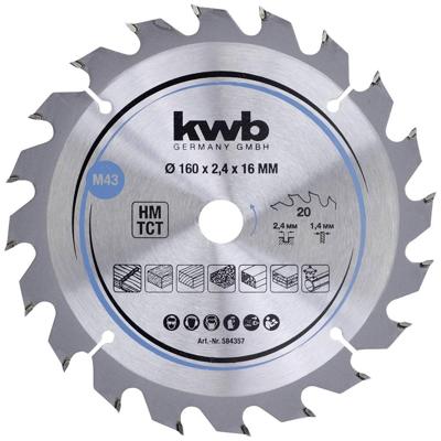 kwb 584357 Hardmetaal-cirkelzaagblad 160 x 16 mm 1 stuk(s) kwb 584357 Hardmetaal-cirkelzaagblad 160 x 16 mm 1 stuk(s)