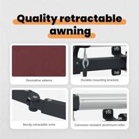 VidaXL Inklapbaar zonnescherm bordeauxrood 350 x 200 cm stof - thumbnail