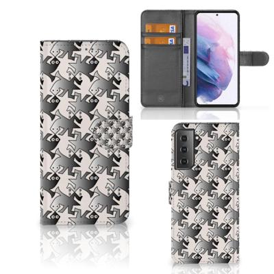 Samsung Galaxy S21 Plus | Telefoonhoesje | Met pasjeshouder | Salamander Grey Samsung Galaxy S21 Plus | Telefoonhoesje | Met pasjeshouder | Salamander Grey