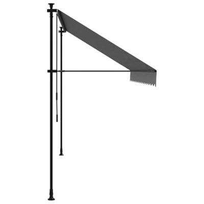Luifel uittrekbaar 350x150 cm stof en staal antracietkleurig