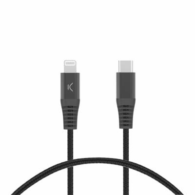 Kabel USB-C naar Lightning KSIX Zwart
