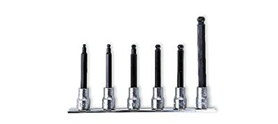 Beta 910BP/SB6L Set van dopsleutels met kogelkop voor binnenzeskant schoeven | 3/8" aansluiting | verchroomd - 009100596 009100596