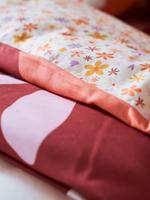 Set dekbedovertrek + kussensloop voor kinderen met gerecycled katoen IBIZA meerkleurig - thumbnail