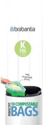Brabantia afvalzak K compost 10L 10zakke