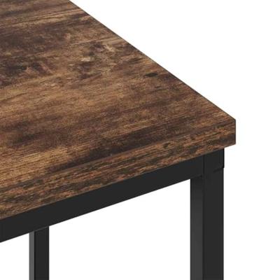 Nachtkastje 2 pcs Gerookt eiken 38 x 30 x 48 cm Bewerkt hout