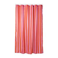 Douchegordijn gestreept - roze/oranje - 180x200 cm - thumbnail