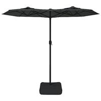 Parasol dubbel dak met LED's 316x240 cm antracietkleurig - thumbnail