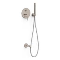 Badkraan Inbouw Tres Study Exclusive met Staafhanddouche, Wanduitloop en Mengkraan Rapid Box RVS Tres - thumbnail