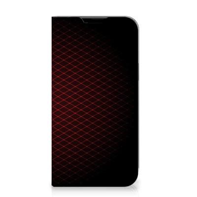 Apple iPhone 14 Plus | Hoesje met Magneet | Geruit Rood