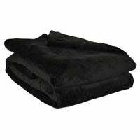Plaid microflanelle 130x170 cm Zwart - thumbnail
