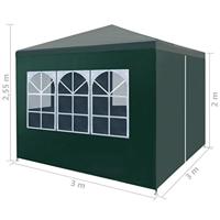 VidaXL Partytent 3x3 m groen - thumbnail