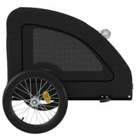 Hondenfietstrailer oxford stof en ijzer zwart - thumbnail