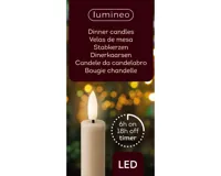 Lumineo LED dinerkaars 2x24cm licht grijs/warm wit 2st - thumbnail
