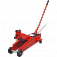 VidaXL Hydraulische vloerkrik laag profiel 3 ton rood - thumbnail
