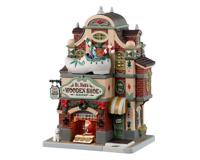 Lemax st. nick&apos;s wooden shoe shop verlicht kersthuisje Caddington Village 2023 - thumbnail