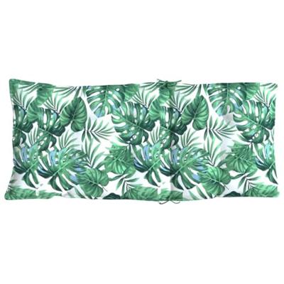 VidaXL Stoelkussens 2 st hoge rug bladpatroon oxford stof