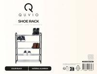 QUVIO Schoenenrek metaal met zwarte zijkant - 5 laags - thumbnail