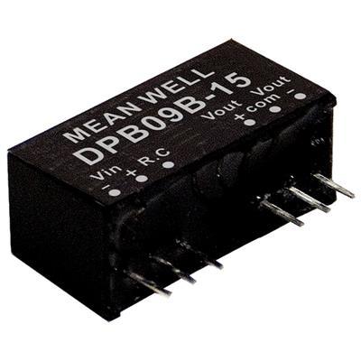 MEAN WELL DPB09B-05 DC/DC-convertermodule 800 mA 9 W Aantal uitgangen: 2 x Inhoud 1 stuk(s)