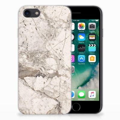 iPhone SE 2022 | SE 2020 | 8 | 7 | TPU | Siliconen hoesje | Marmer Beige