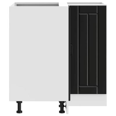 Keuken hoekonderkast Lucca bewerkt hout zwart Keuken hoekonderkast Lucca bewerkt hout zwart