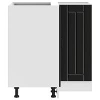 Keuken hoekonderkast Lucca bewerkt hout zwart - thumbnail