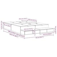 Opbergbedframe met lade Wit 226,5 x 135 x 31,5 cm Bewerkt hout - thumbnail