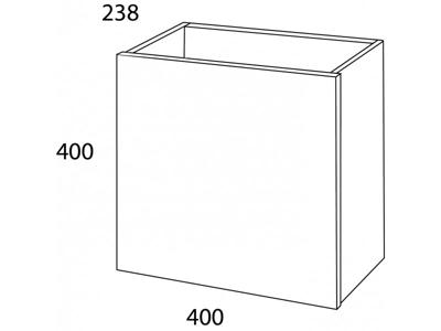 Fonteinonderkast Tiger Items 40 cm Hoogglans Wit Fonteinonderkast Tiger Items 40 cm Hoogglans Wit
