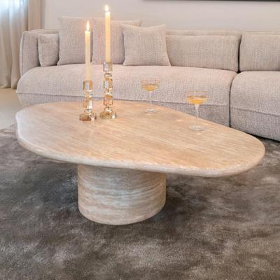 Richmond Organische Salontafel 'Fictus' Travertin look, 130 x 80cm