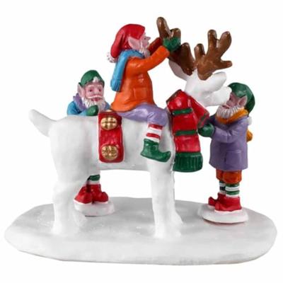 Lemax reindeer snowman kerstdorp tafereel Santa&apos;s Wonderland 2023 - thumbnail