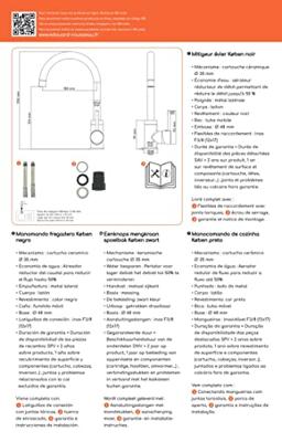ROUSSEAU Keukenmengkraan Køben - Zonder handdouche - Zwart ROUSSEAU Keukenmengkraan Køben - Zonder handdouche - Zwart